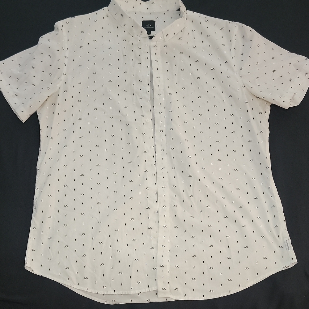 Armani Exchange Men's White Short Sleeve Shirt